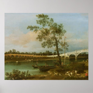 Gammala Waltons överbryggar, 1755 (olja på kanfas) Poster