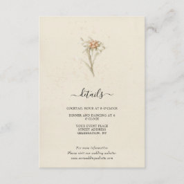 Gammaldags akvarellkuvert med vilda blommor tilläggskort