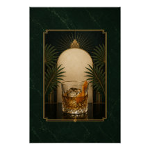 Gammaldags Art Deco-affisch | Utskrivbar Speakeasy