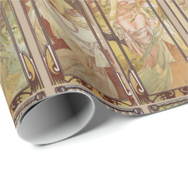 Gammaldags Art Nouveau Mucha Times of the Day Møns Presentpapper