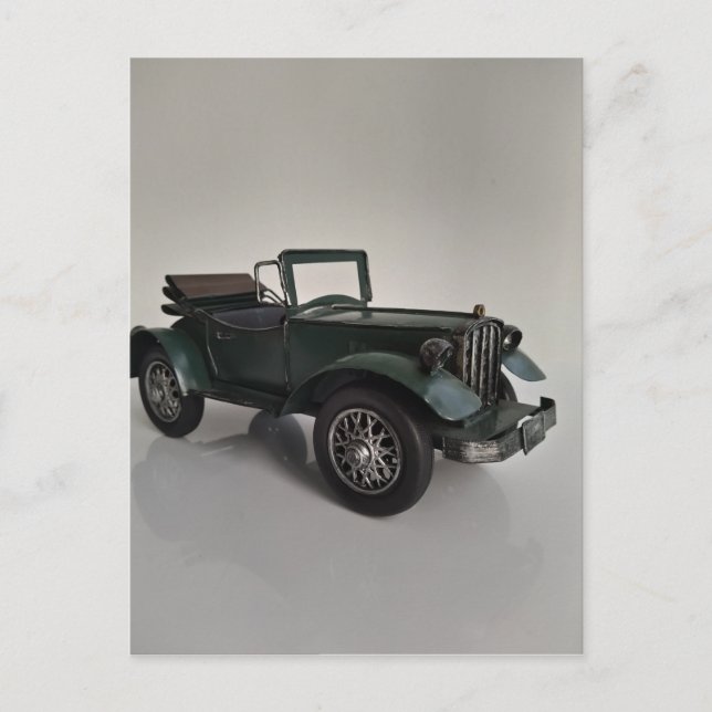 gammaldags, återkonverterbar bil vykort (Framsida)