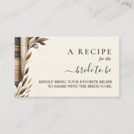 Gammaldags bokklubb för bröllopsdusch-inbjudan tilläggskort