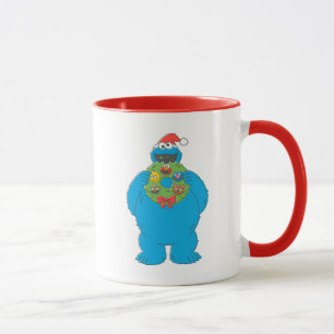 Gammaldags Cookie Monster julkrans Mugg