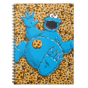 Gammaldags Cookie Monster och kakor Anteckningsbok