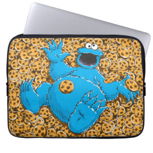 Gammaldags Cookie Monster och kakor Laptop Sleeve