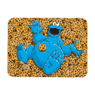 Gammaldags Cookie Monster och kakor Magnet