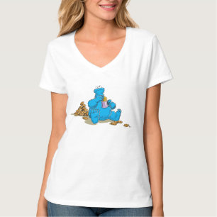 Gammaldags Cookie Monster som äter kakor Tee