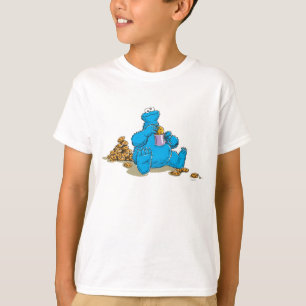 Gammaldags Cookie Monster som äter kakor Tee Shirt