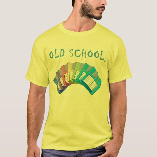 gammaldags diskettar t shirt (Framsida)