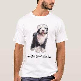 Gammaldags engelsk fårehund Skapa din egen anpassa T Shirt