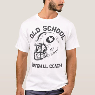 Gammaldags fotbollstränare hjälm design t shirt