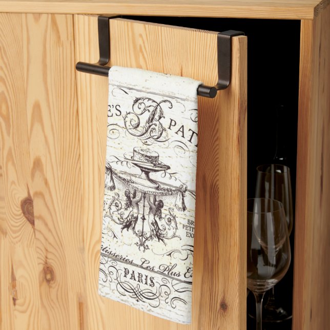 Gammaldags fransk bageriet kökshandduk (Thirds Fold)