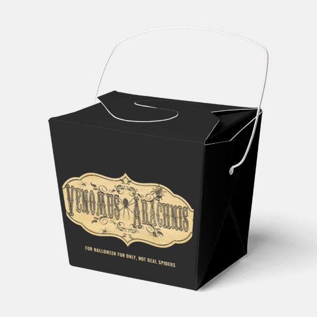 Gammaldags "GIFTIGA ARACHNIDER" Halloween Presentaskar (Framsidan Sidan)