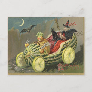 Gammaldags Halloween Vykort