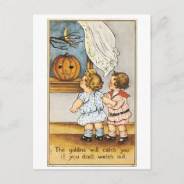 Gammaldags Halloween Vykort