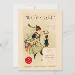 Gammaldags halloweenillustration rolig julkort