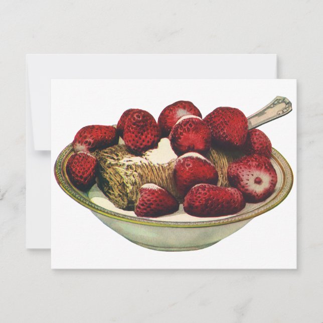 Gammaldags Hälsosam Frukostflingor Jordgubbar (Framsida)