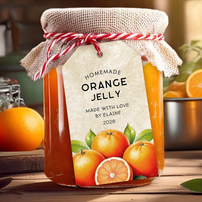 Gammaldags hemmagjord orange gelé hyll etikett (Skapare uppladdad)