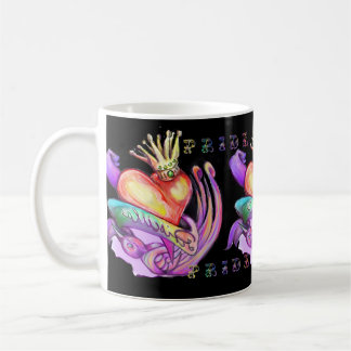 Gammaldags hjärttatuering och stolthet kaffemugg