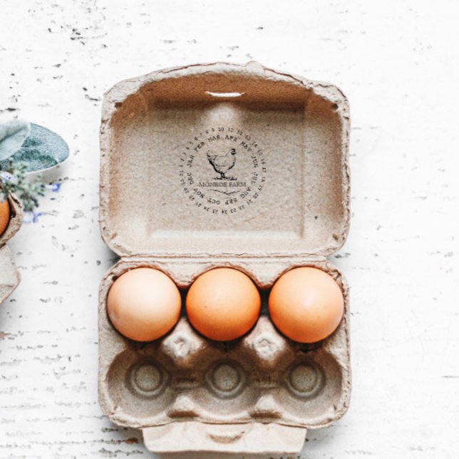 Gammaldags hönsgård ⎢Äggkartongstämpel Stämpel (Skapare uppladdad)