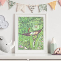 Gammaldags illustration Tummen ur aschen av Elsa B