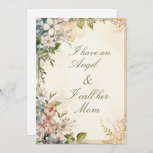 Gammaldags jasminblomma mors dag julkort (Fram/baksida)