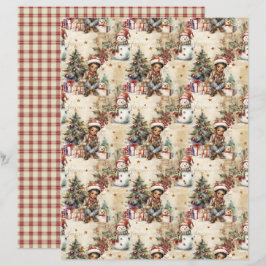 Gammaldags Jul Scrapbookpapper