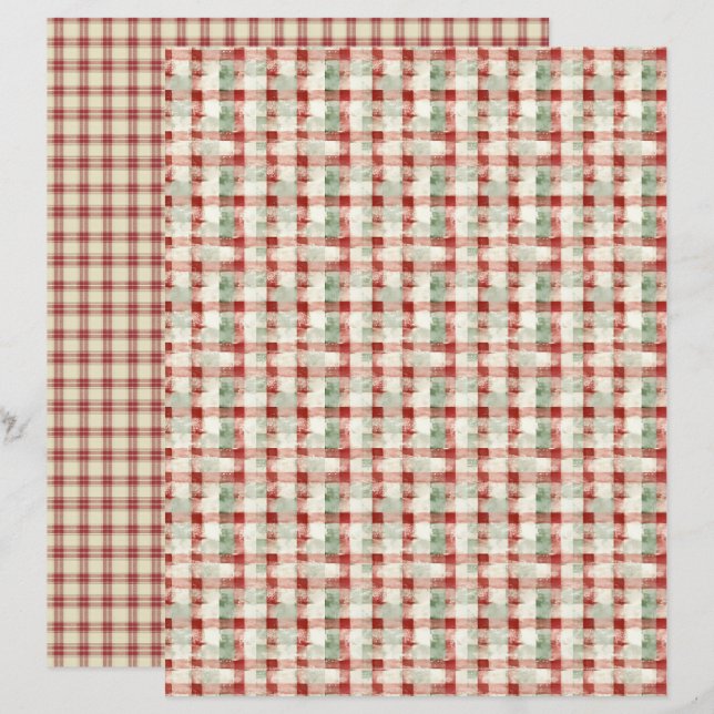 Gammaldags Jul Scrapbookpapper (Fram/baksida)