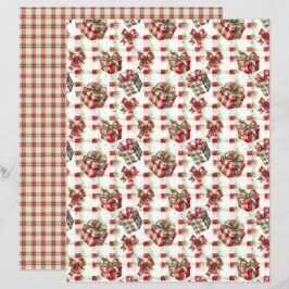 Gammaldags Jul Scrapbookpapper