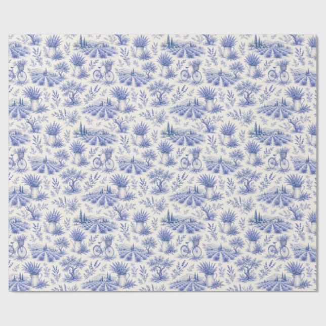 gammaldags lavendel inslagspapper  presentpapper (Platt)