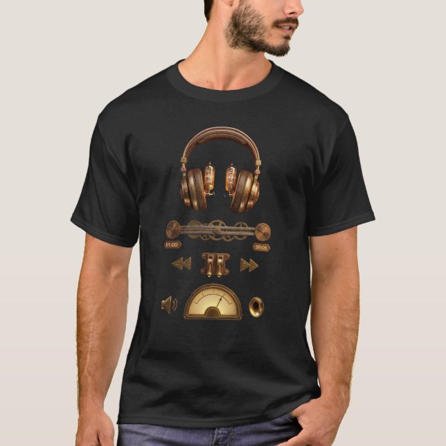Gammaldags musikväljare t shirt (Framsida)