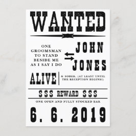 Gammaldags önskad bestman kort inbjudan