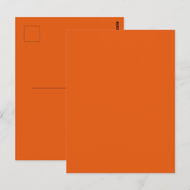Gammaldags pumpa kryddad orange enfärgad vykort (Fram/baksida)