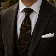 Gammaldags Riddarlig Rävjakt Herringbone Tweed