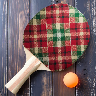 Gammaldags röd rutig mönster pingisracket