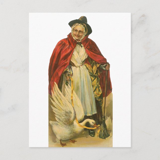 Gammaldags sagobok med Mother Goose från viktorian Vykort (Framsida)