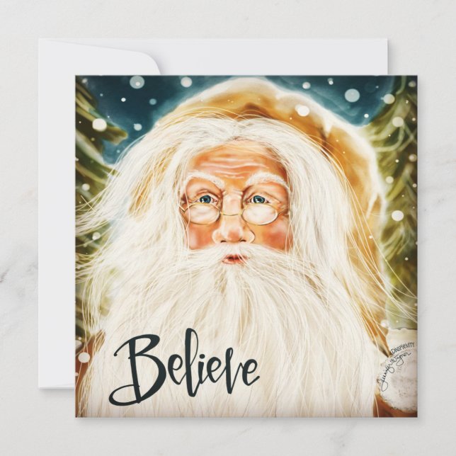 Gammaldags Santa Tro På Julen Inspirerande (Framsida)