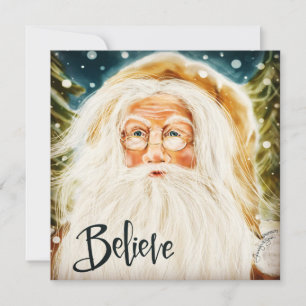Gammaldags Santa Tro På Julen Inspirerande