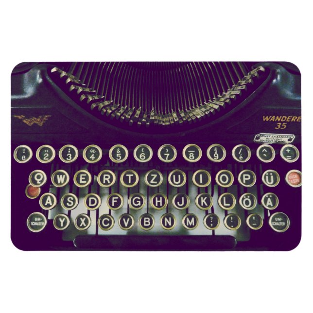 gammaldags skrivmaskin magnet (Horisontell)
