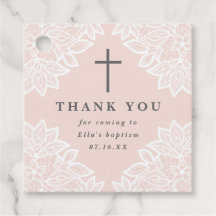 Gammaldags spets rosa dop tack favorabel etikett