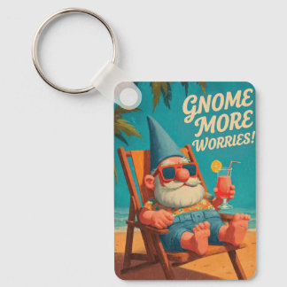 Gammaldags Stil Tomte Strand Semester Design Nyckelring