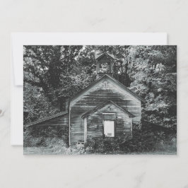 gammaldags, stiliserad amerikansk gothisk kyrkorep julkort