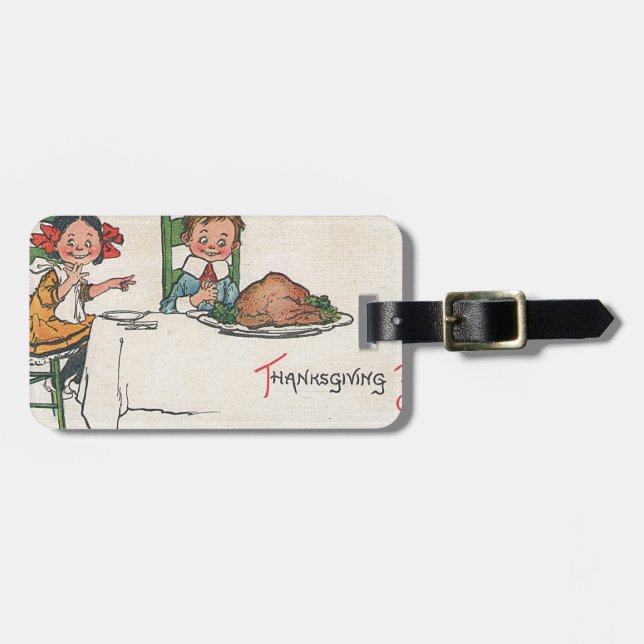 gammaldags thanksgiving bagagebricka (Horisontell Framsida)