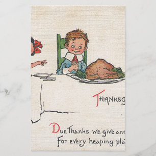 gammaldags thanksgiving brevpapper