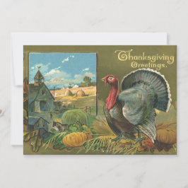 Gammaldags Thanksgiving, kalkon på gården Inbjudningar