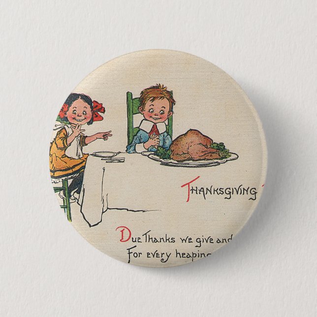 gammaldags thanksgiving knapp (Framsida)