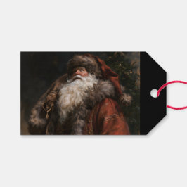 Gammaldags tomte presentetikett