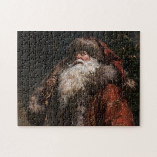 Gammaldags tomte pussel (Horisontell)