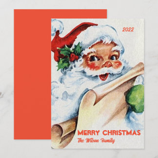 Gammaldags Tomte Skräddarsydd God Jul Julkort