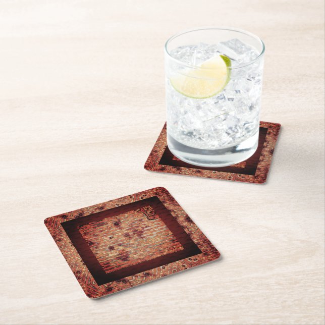 Gammaldags Underlägg Papper Kvadrat (Insitu)